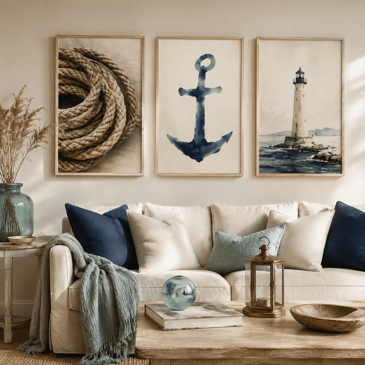 Rope & Anchor Wall Art Set